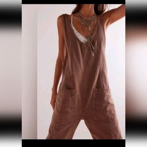 We The Free Womens Light Brown High Roller Jumpsuit XS